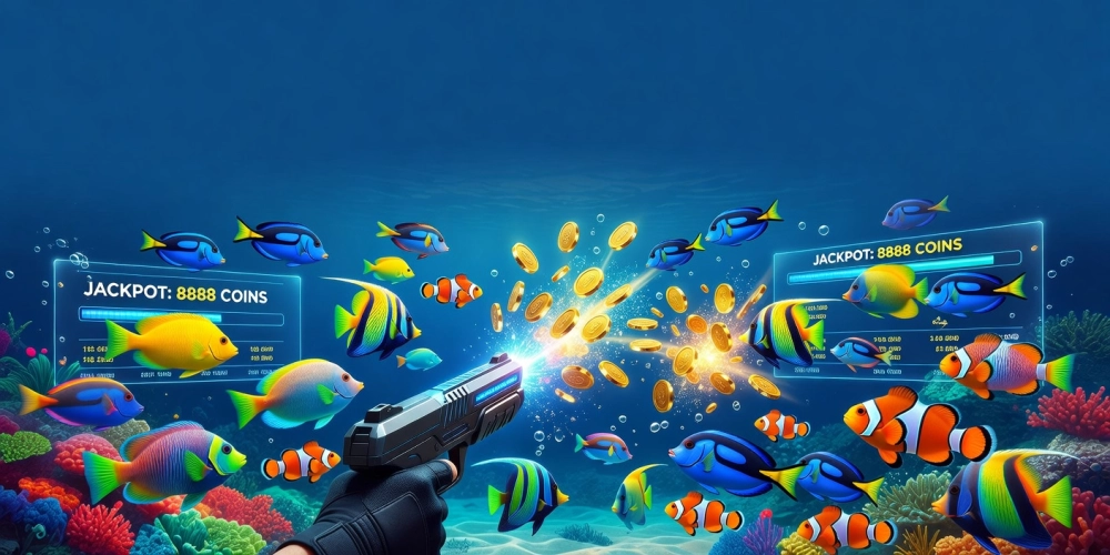 Khái niệm bắn cá xèng nh88 được minh họa qua hình ảnh game hấp dẫn với cá bơi lội