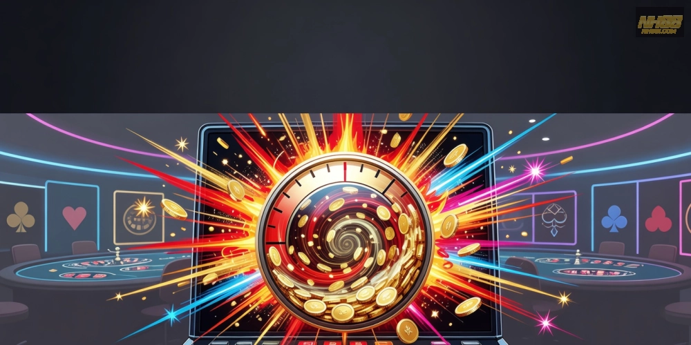 Khái niệm nổ hũ trên nền tảng NH88 được minh họa rõ ràng qua hình ảnh jackpot tích lũy